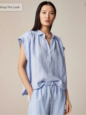 J. Crew New Capitaine shirt in Baird McNutt Irish linen